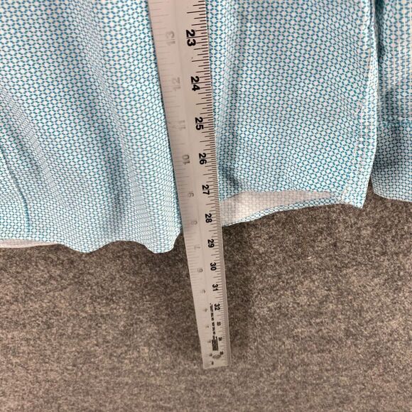 Nick Graham Shirt Men M Medium Blue Geometric Button Up Stretch Modern Fit - Picture 8 of 9